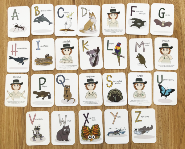 Australian animal alphabet flashcards