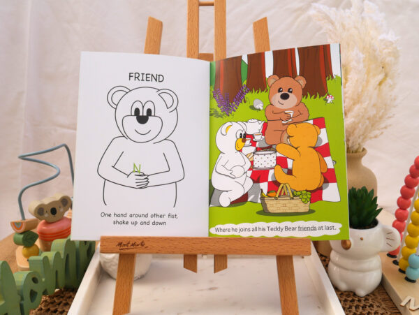 key word sign - children book.- picnic