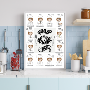 food and drink key word sign poster