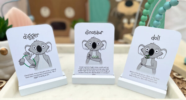 auslan - key word sign - playroom - toys - flashcards