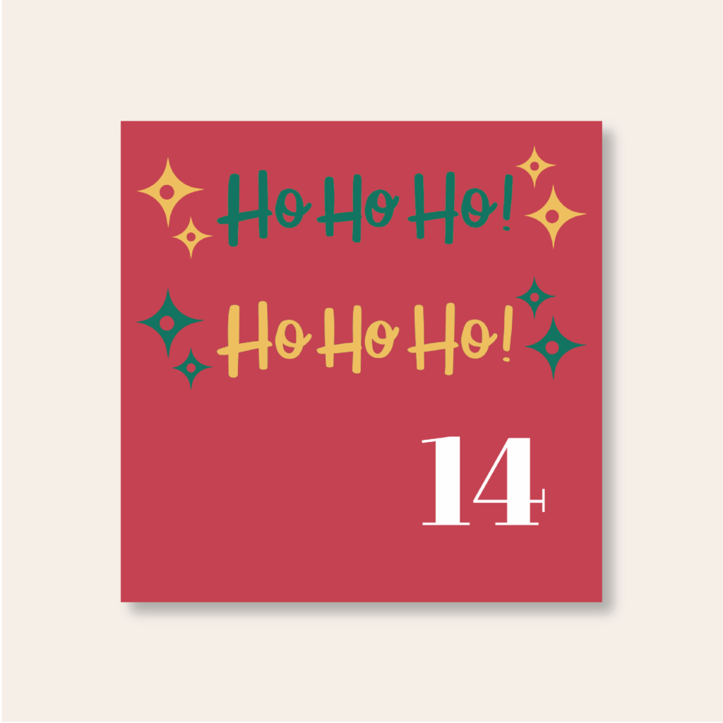 christmas advent calendar - key word sign - sign for ho ho ho - laugh - auslan
