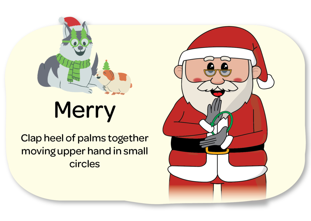 Key Word Sign - sign for merry - christmas signs - Auslan