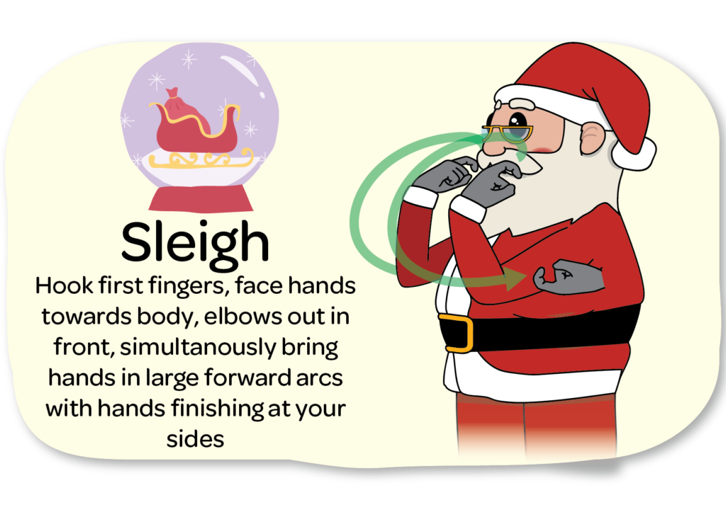 Key Word Sign - sign for sleigh - christmas signs - Auslan