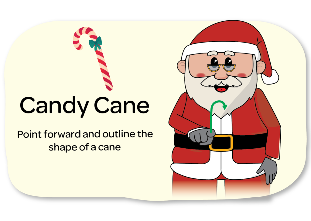 Key Word Sign - sign for candy cane - christmas signs - Auslan
