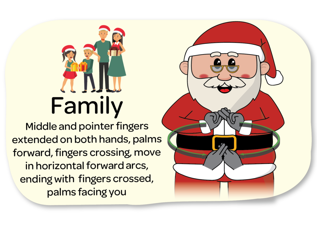 Key Word Sign - sign for family - christmas signs - Auslan