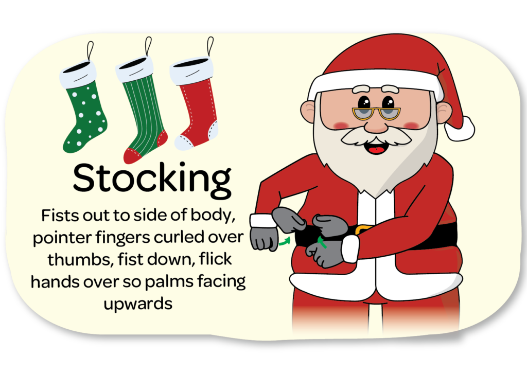Key Word Sign - sign for stocking - christmas signs - Auslan