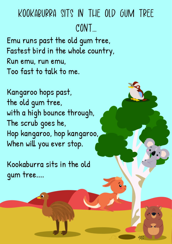 signs to kookaburra sits in the old gum tree  - key word sign - auslan - nursery rhyme