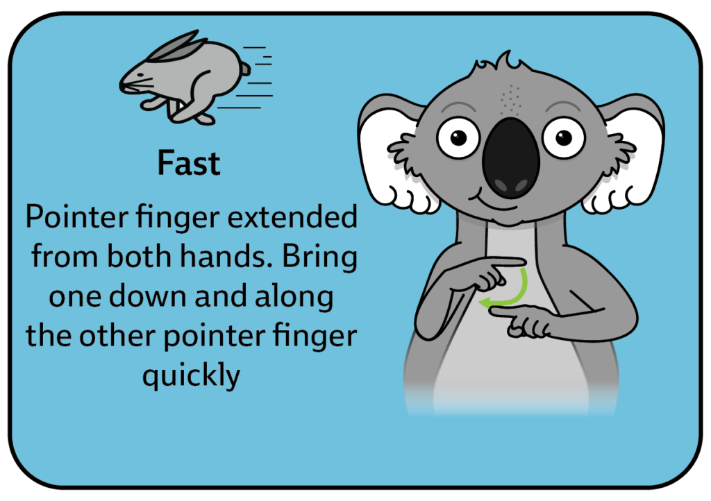 key word sign - australia - sign for FAST - AAC - Auslan - Sign Language
