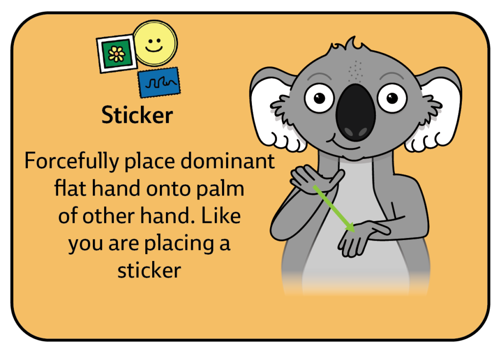 key word sign - sign for sticker - AAC - Craft Communication Board