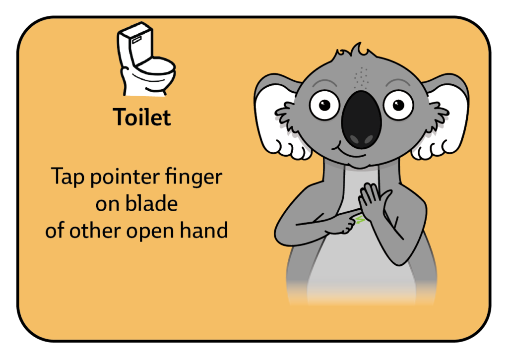 key word sign - australia - sign for toilet - AAC - Auslan - Sign Language