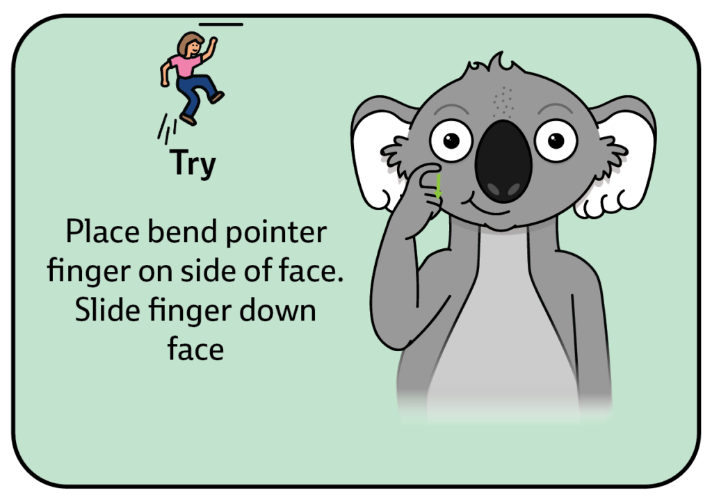 key word sign - sign for try - AAC - dress up communication board -auslan - sign language