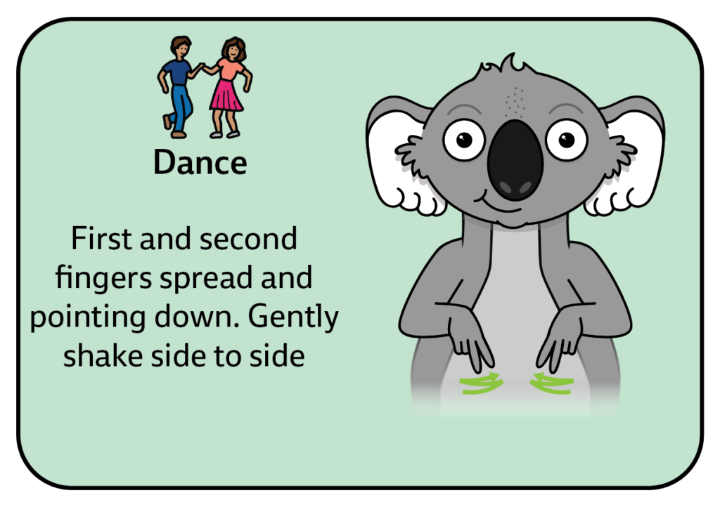 sign for dance - kws - key word sign - AAC
