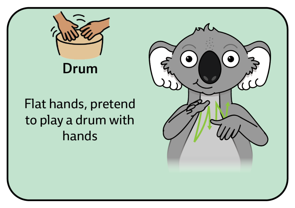 sign for drum - key word sign